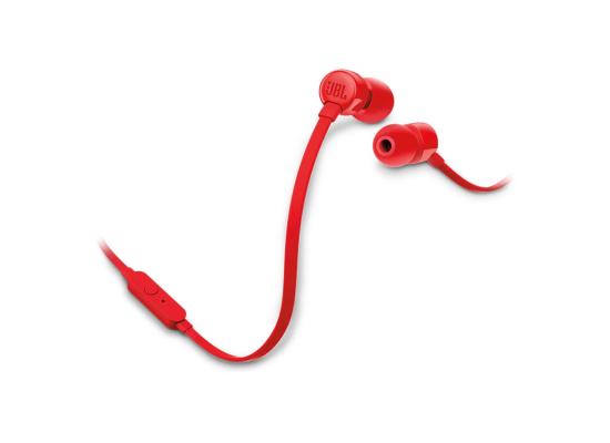 JBL TUNE110 Wired In-Ear Headphones – Red
